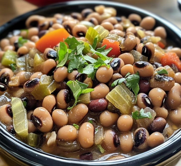 Black-Eyed Peas in the Slow Cooker [Affordable Southern Comfort]